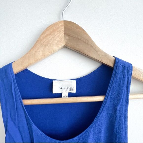 Wilfred Free Aritzia Mini Dress Sheath Sleeveless Lined Cobalt Blue Women's S - Picture 3 of 8